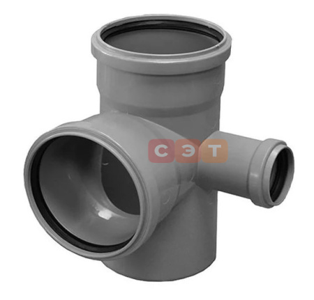 Крестовина угловая ПП 110/110/50х87° правая HTEDR ( серая )