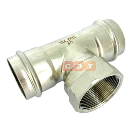 Тройник с ВР пресс нержавеющий  18х1/2"х18  UniFitt