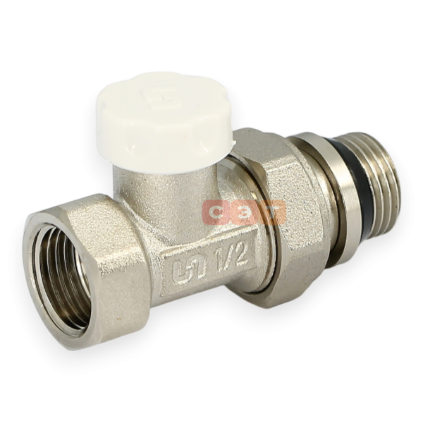 Вентиль запорный прямой НВ с EPDM  1/2" Uni-Fitt