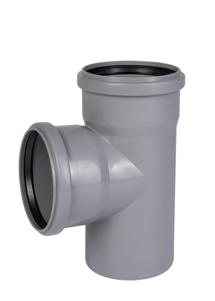 Тройник прямой раструбный 87* 110 / 90