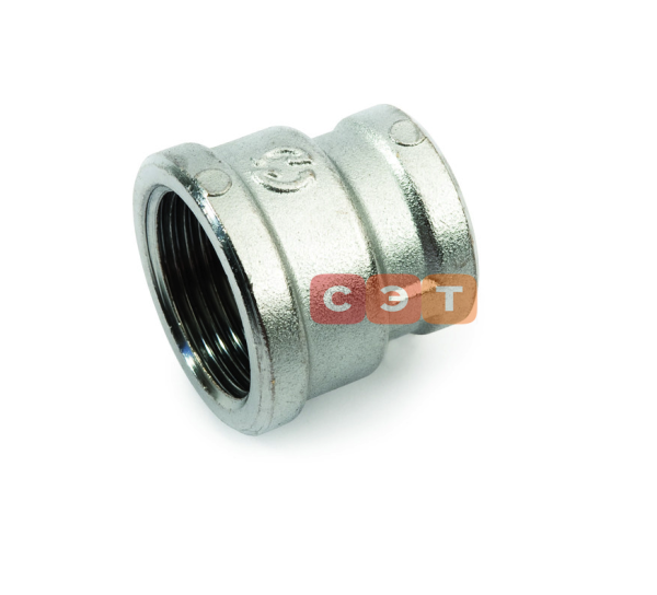 Муфта переходная ВР-ВР латунная (никелированная) 2" -  3/4" General Fittings