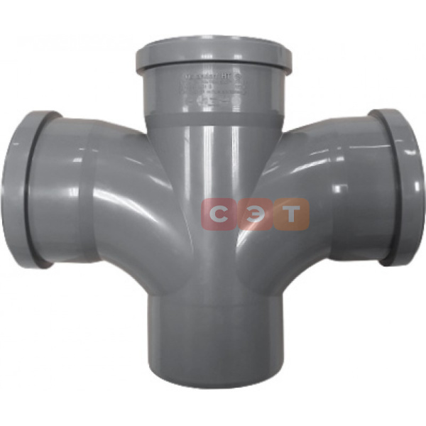 Крестовина ПП (плавная) 110/110/110х87°  ( серая )