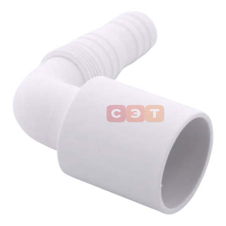 Адаптер под углом 90" для подключения слива бытовой техники, выход D=40мм, белый, McAlpine