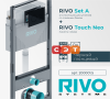 Монтажный модуль RIVO Set A для унитаза с кнопкой Touch Neo Черный глянцевый