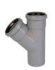 Тройник косой  раструбный 45*  75 / 75  HTEA ( серый )
